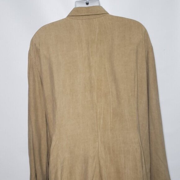 Joseph Ribkoff Bronze Tan Wrap Tunic Blouse Long Sleeve Top Plus Size - Picture 9 of 13